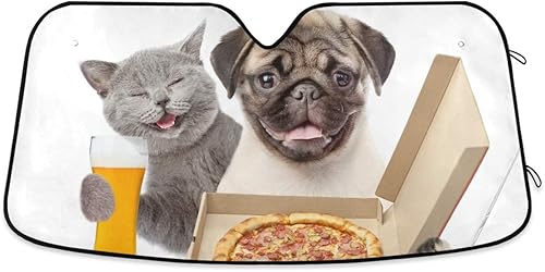 Miniatura 36 de Parasol para parabrisas de automóvil con estampado de purpurina rosa brillante, bloquea los rayos UV, protector de visera solar, acordeón plegable