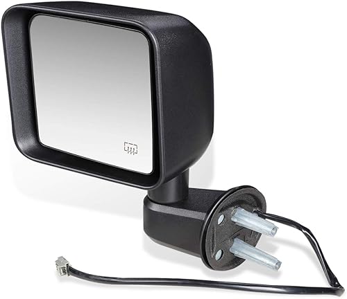 Miniatura 9 de DNA Motoring OEM-MR-CH1320271 Ajuste manual de estilo de fábrica con espejo lateral izquierdo de vidrio calentado compatible con Wrangler 07-18