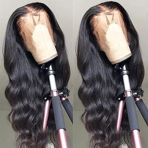 Utide 18 Inch Body Wave Lace Front Wigs Human Hair 180 Density Pre Plucked With Baby Hair Free Part 13X4 Hd Transparent Lace Frontal Wig Body Wave For Black Women Natural Color #TOP6