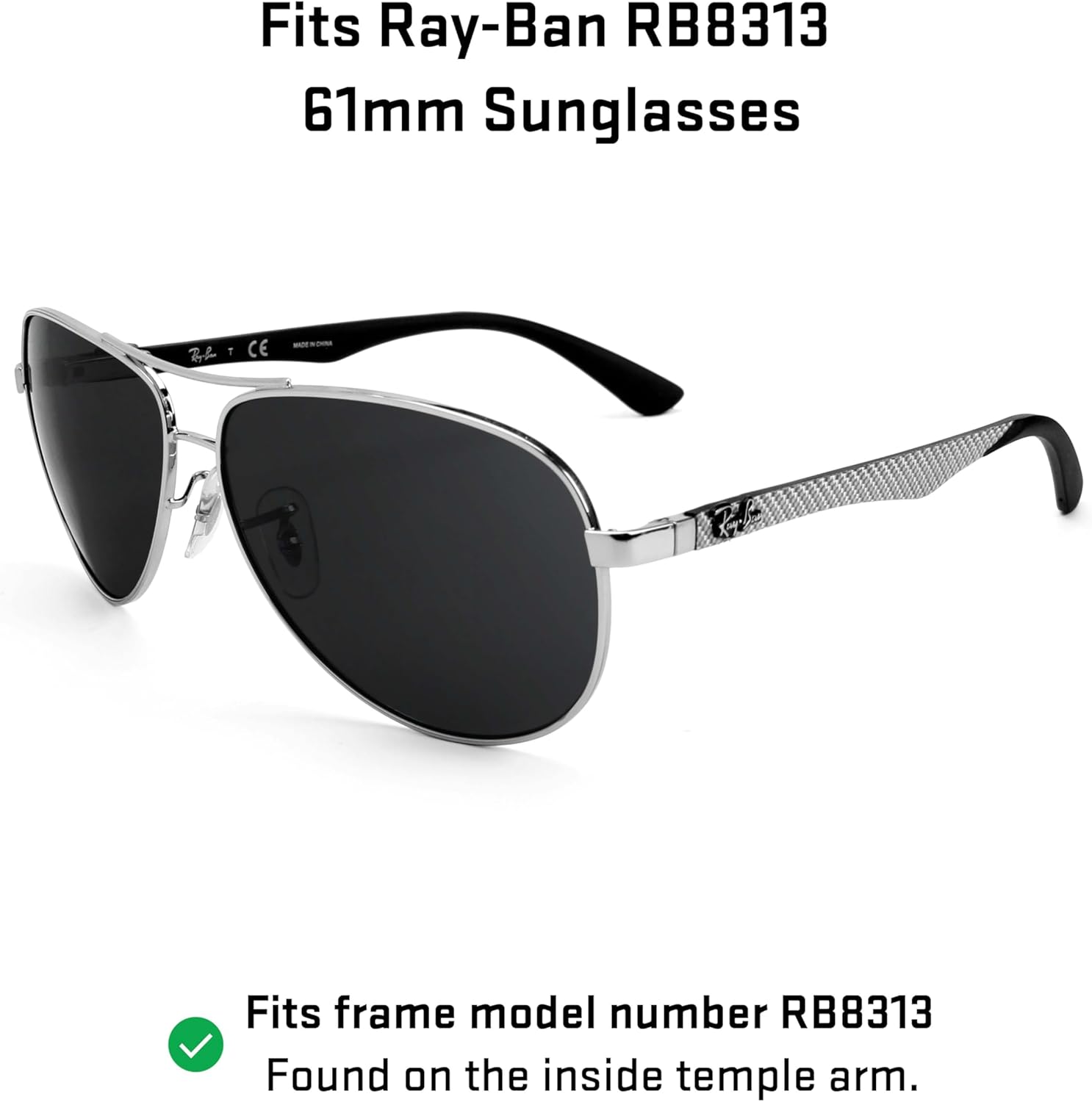 Revant Replacement Lenses for Ray-Ban RB8313 61mm