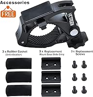 Vista 5 de Soporte de bicicleta de repuesto para luz de bicicleta, soporte de aluminio para luces de bicicleta, soporte universal para faros delanteros