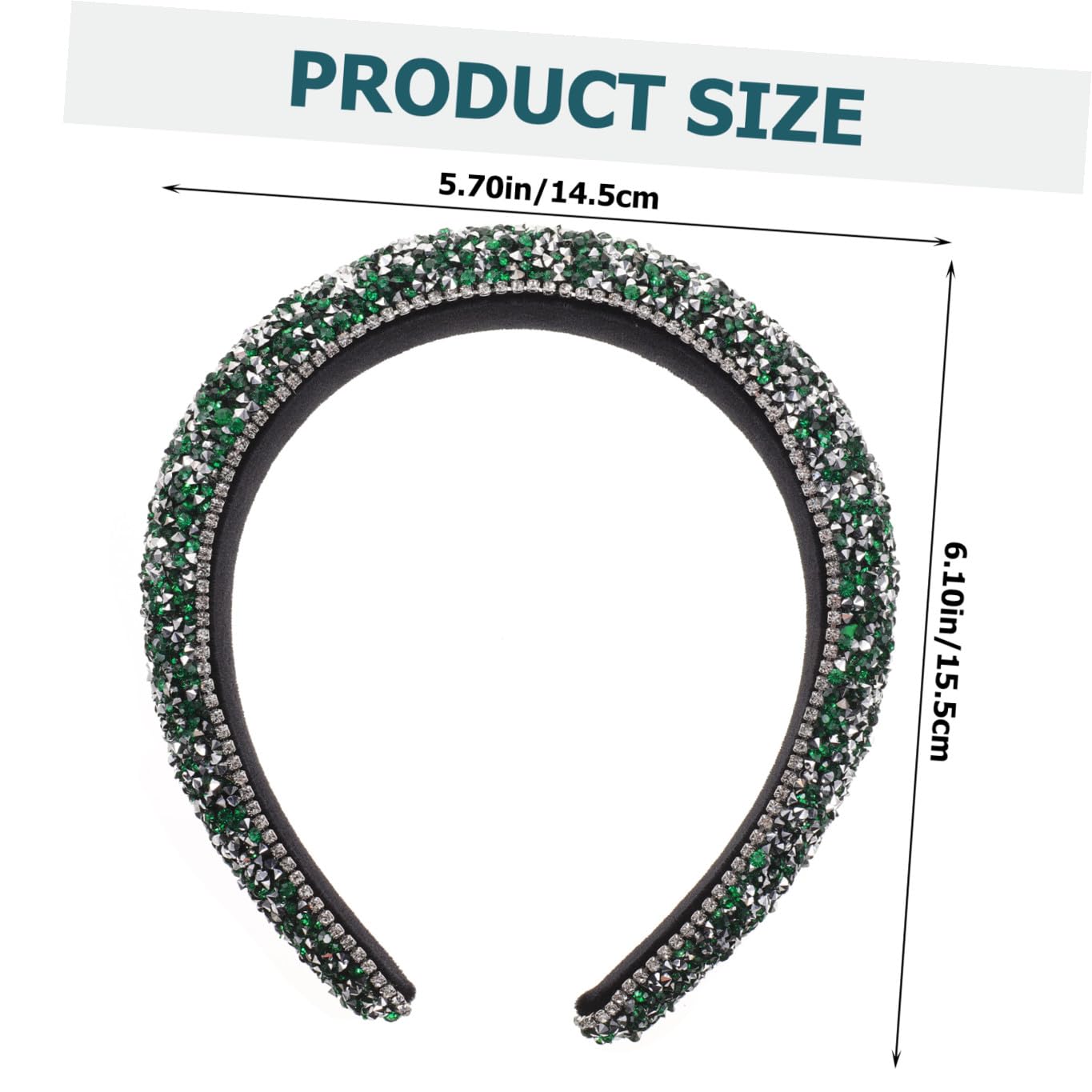 FRCOLOR 5stücke Dekoratives -haarband Mit Glitzersteinen Breiter Haarschmuck Für Besondere Anlässe Eleganter Haarreif Für Perfektes Accessoire Für Hochzeiten Und Fotoshootings