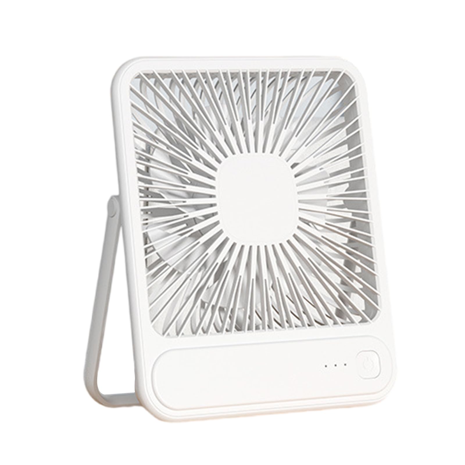 NRVTRE Practical USB Powered Table Fan with Quiet Operations Rechargeable Air Cooling Fan ABS Texture for or Travel Desktop