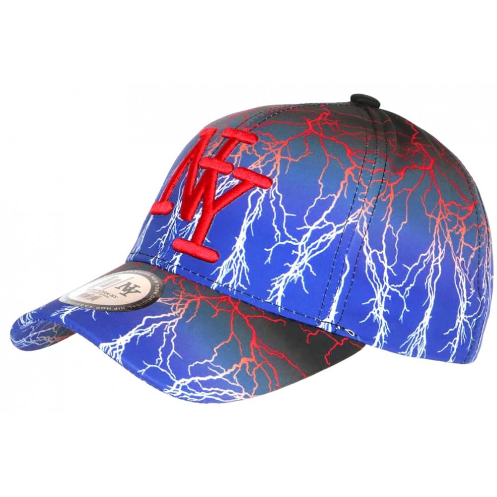 Casquette baseball Jaune Bleue, Casquette NY Streetwear Fire livré 48h