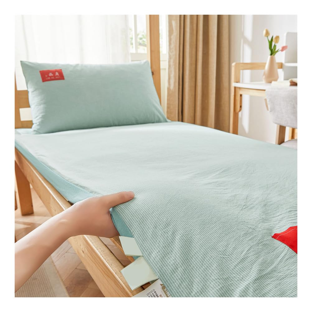 Tinta Unita Coprimaterasso per Futon con Cerniera, Giapponese Coprimaterasso per Pavimento Futon, Cotone Copertura Tatamia Lavabile, Universale Fodere per Materasso,B,90x190cm/35x75in
