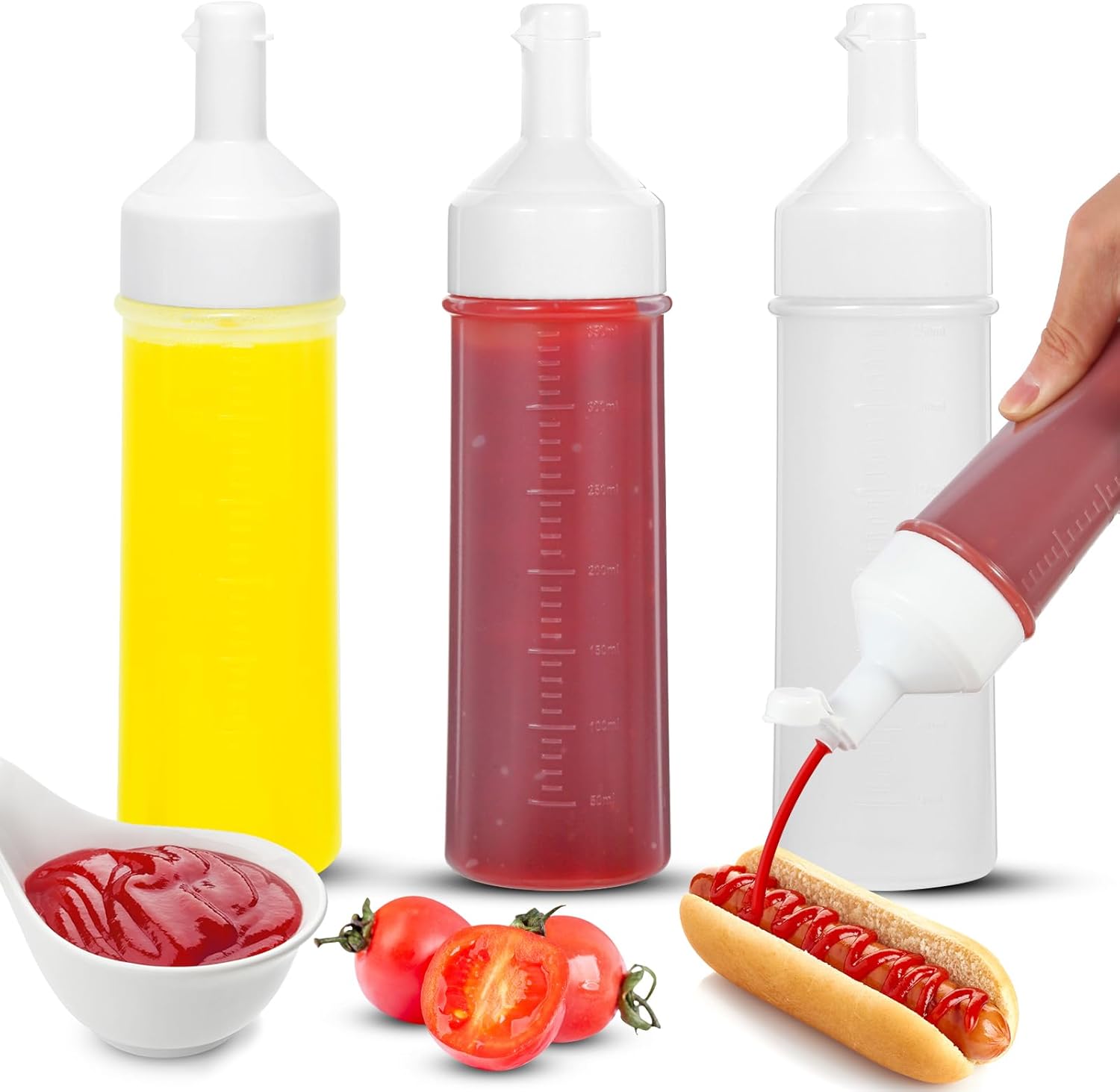 Condiment Porous Squeeze Bottles, Salad Dressing Bottles