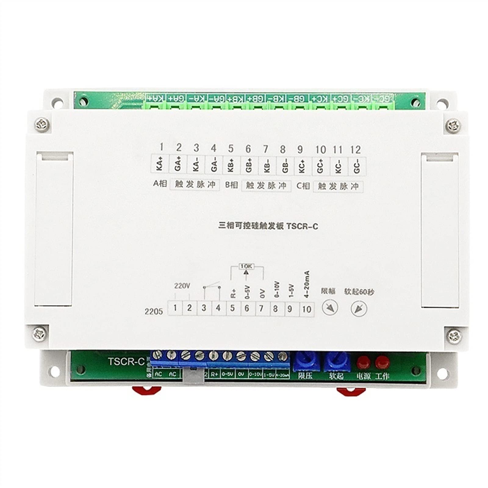 Three-Phase Thyristor Trigger Board Power Regulation and Voltage Regulation TSCR-C Thyristor Phase-Shift Soft Start 1Pcs (Color : TYPE2)