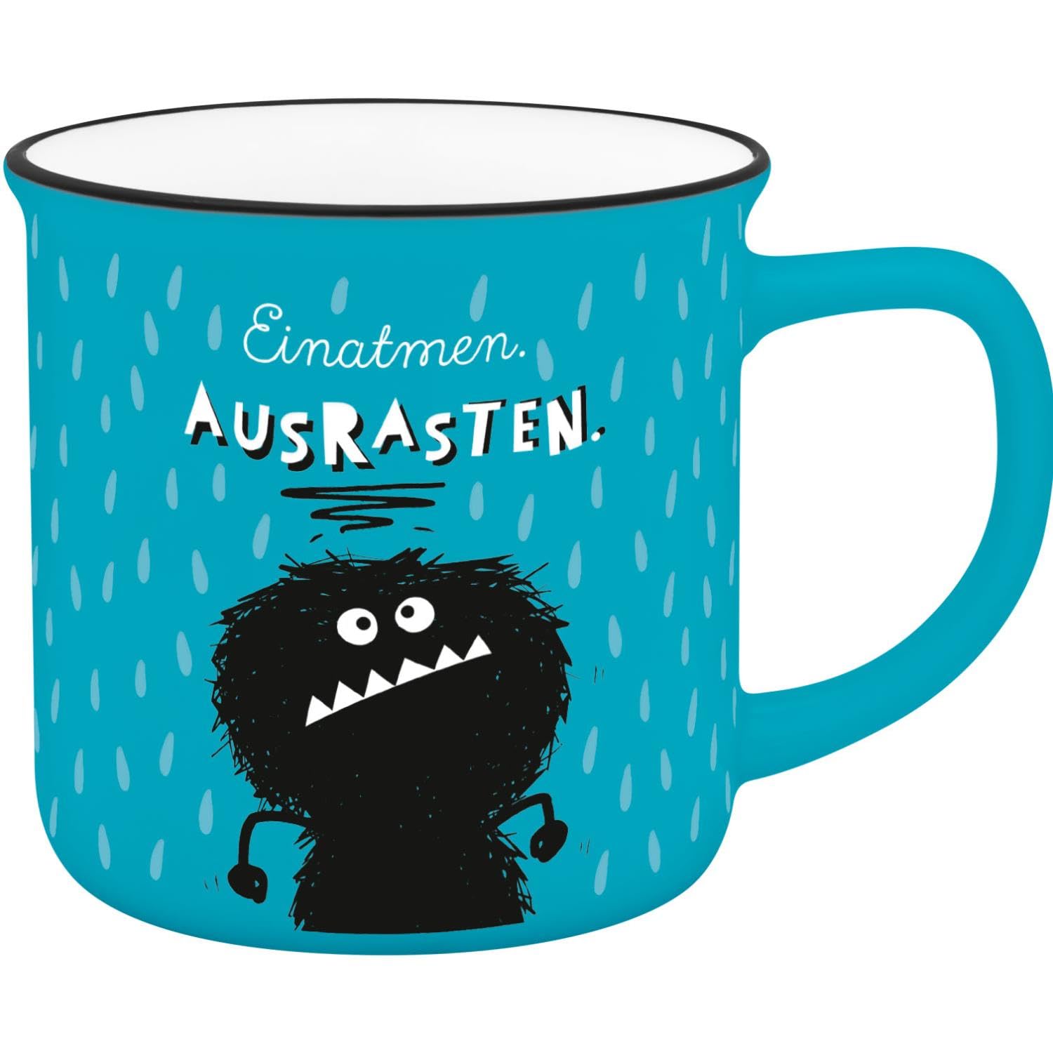 H:PPY Life 74523 Mug with Ausrasten Motif | Favourite Porcelain Mug with Saying 55 cl with Gift Wrap | Gift Boyfriend, Girlfriend