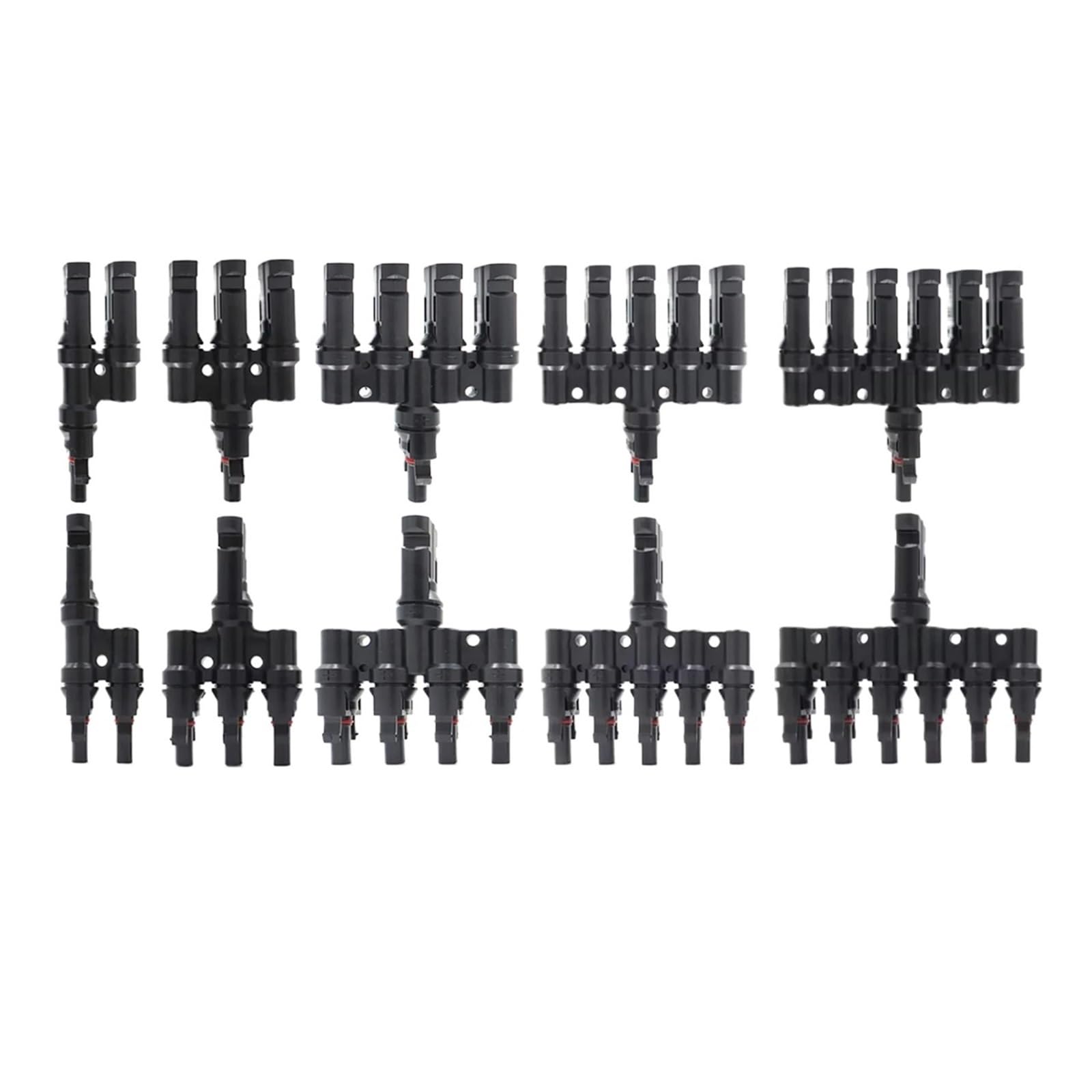 1 zu 2/3/4/5/6T Solar MC Anschlüsse for Photovoltaik Energie PV Panel Parallel Splitter Koppler Combiner IP67 1000V 1 Paar(4T-1pair)