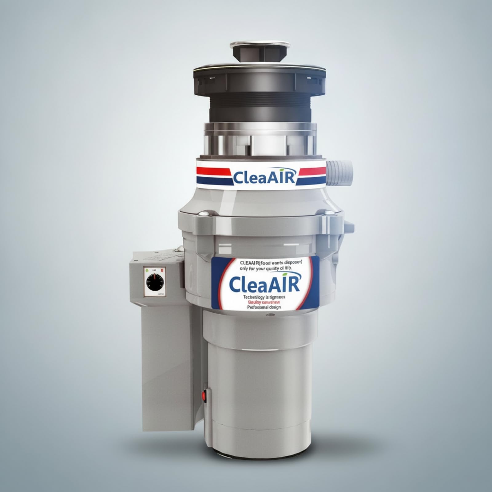 Colcolo Broyeur de Déchets de Cuisine Disposer Commande sans Fil Éliminateur Unité de Broyage Boîtier Plastique avec Sécurité Contre Surcharge et Entretien, Array, Gris Clair