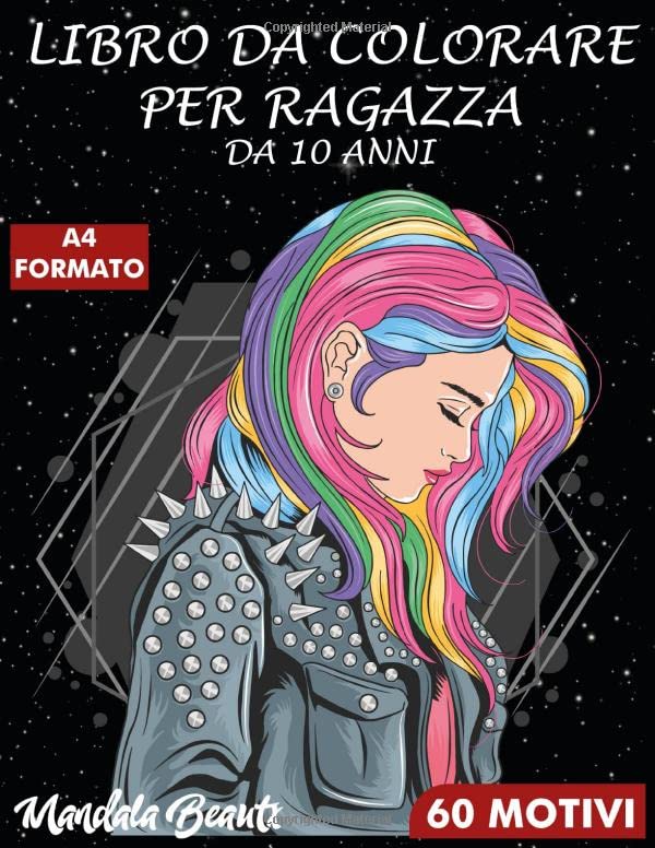 LIBRO DA COLORARE PER RAGAZZA DA 10 ANNI: 60 motivi / 120 pagine - libro di attività di ispirazione zen per lo sviluppo creativo. Grande regalo per le ... colorare con pagine stampate su un solo lato