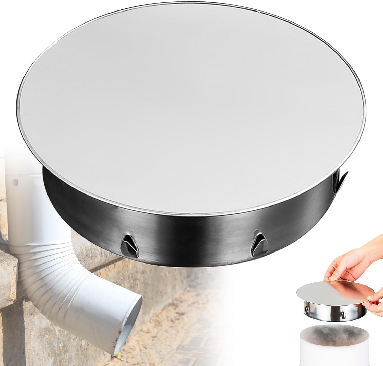 Tappo Copertura Camino 100 Mm - In Acciaio Inossidabile Isolato, Per Sicurezza E Risparmio Energetico