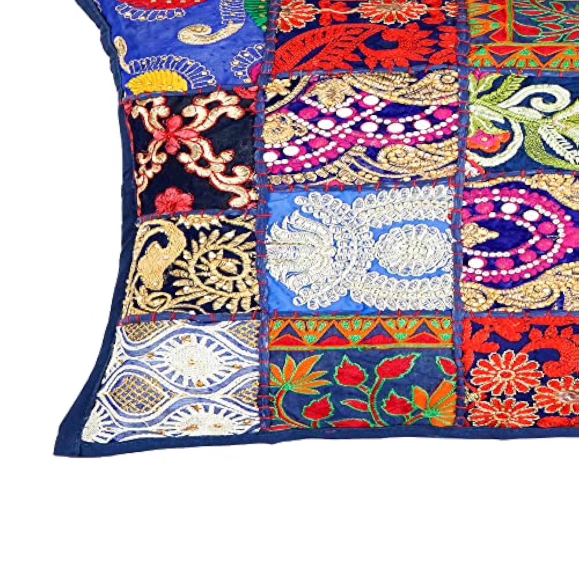 Patchwork Pillow Cover Cotton 16X24 Inch Throw