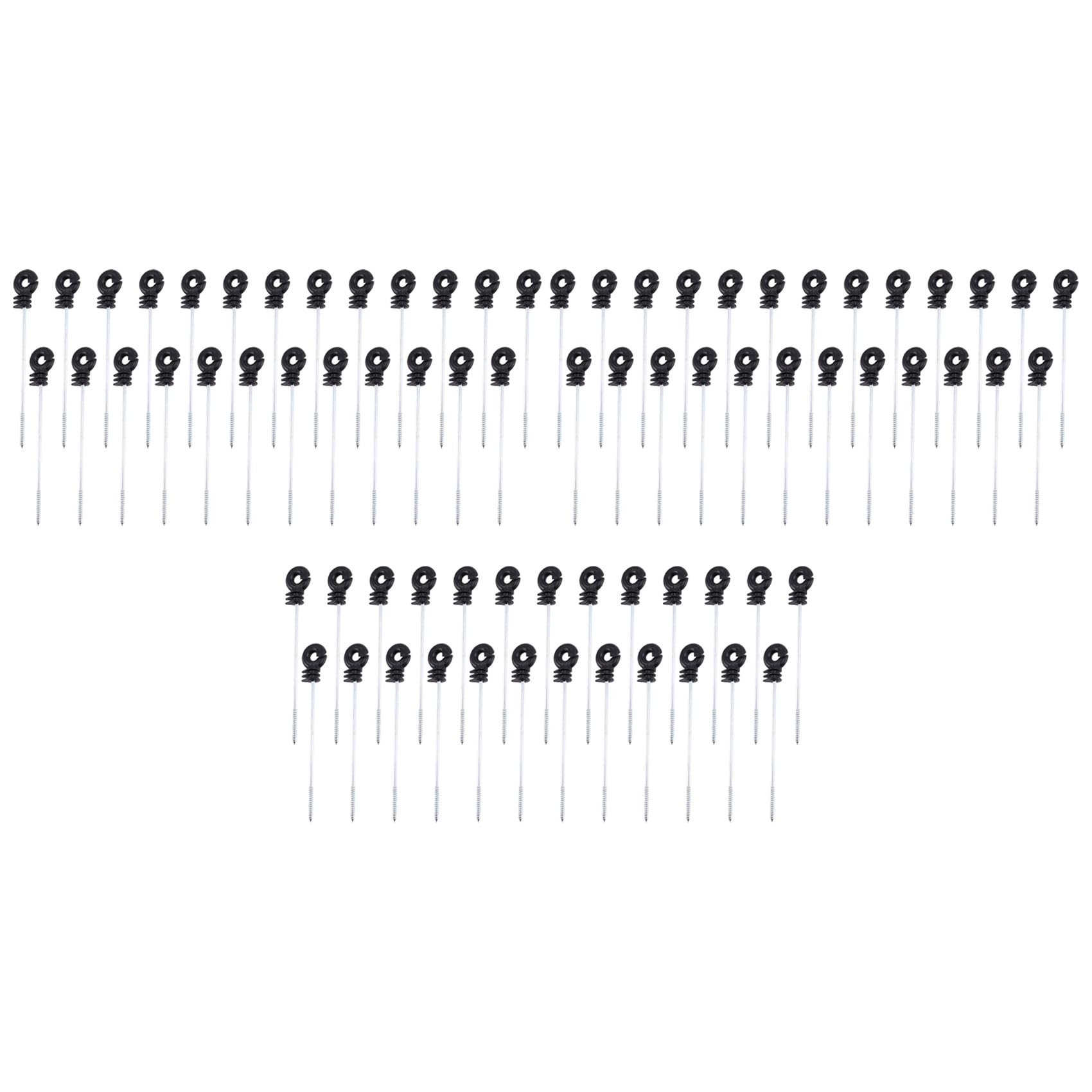 Jnchdghwa Black 75 Pcs Electric Fence Distance Insulators, Plastic Ring Insulators Long Distance For Wooden Post