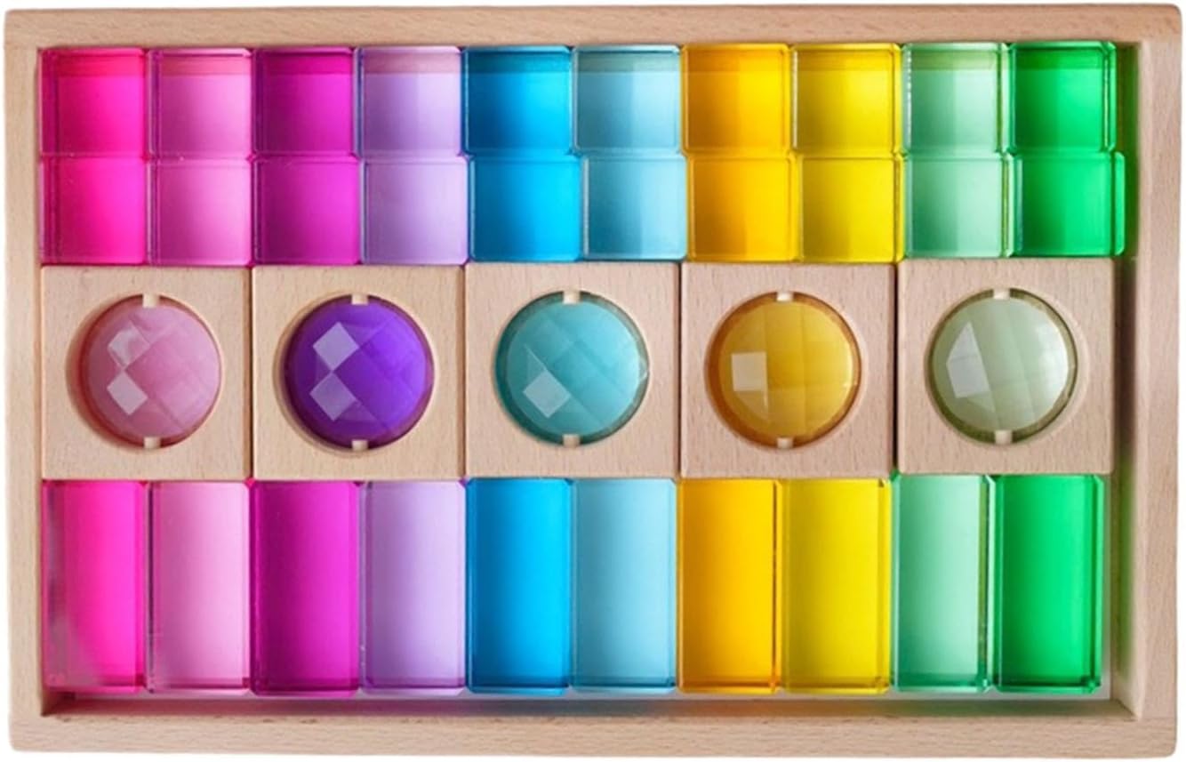 レインボービルディングブロックセット 男の子と女の子の子供用パーティーギフト