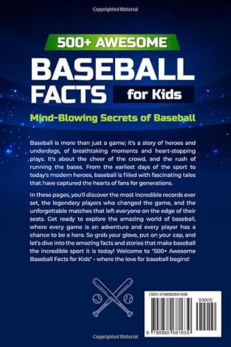 500+ Awesome Baseball Facts for Kids: Mind-Blowing Secrets of Baseball: Facts about Baseball Legends