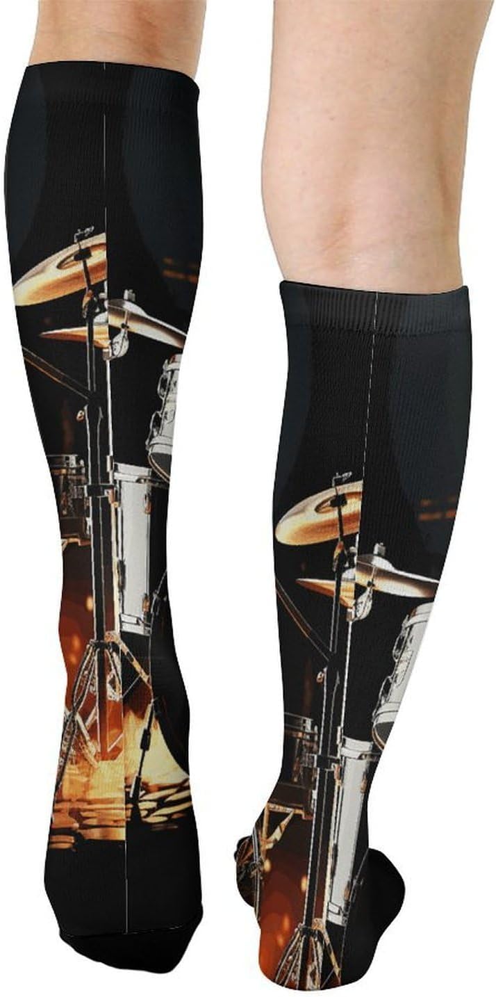 Drummer Knee High Soccer Socks Moisture Wicking