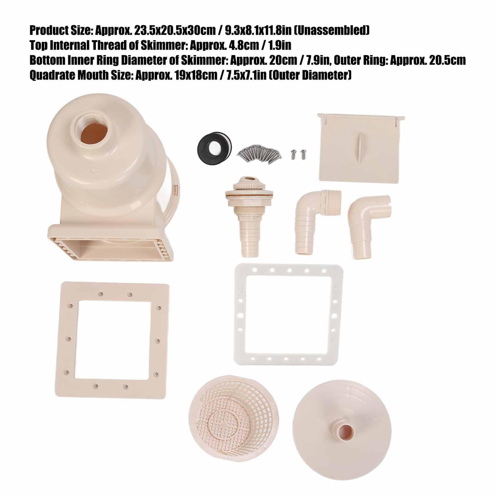 Cryfokt Pool Skimmer 1,5 Zoll ABS Oberflächenabsauger für Pools,