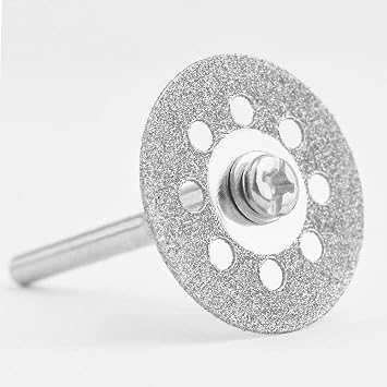 Honorall 10 adet Elmas Kesme Diskleri 22mm Çaplı Kesme Diskleri 2 adet 3mm Mandreller Döner Aletler için Değiştirme