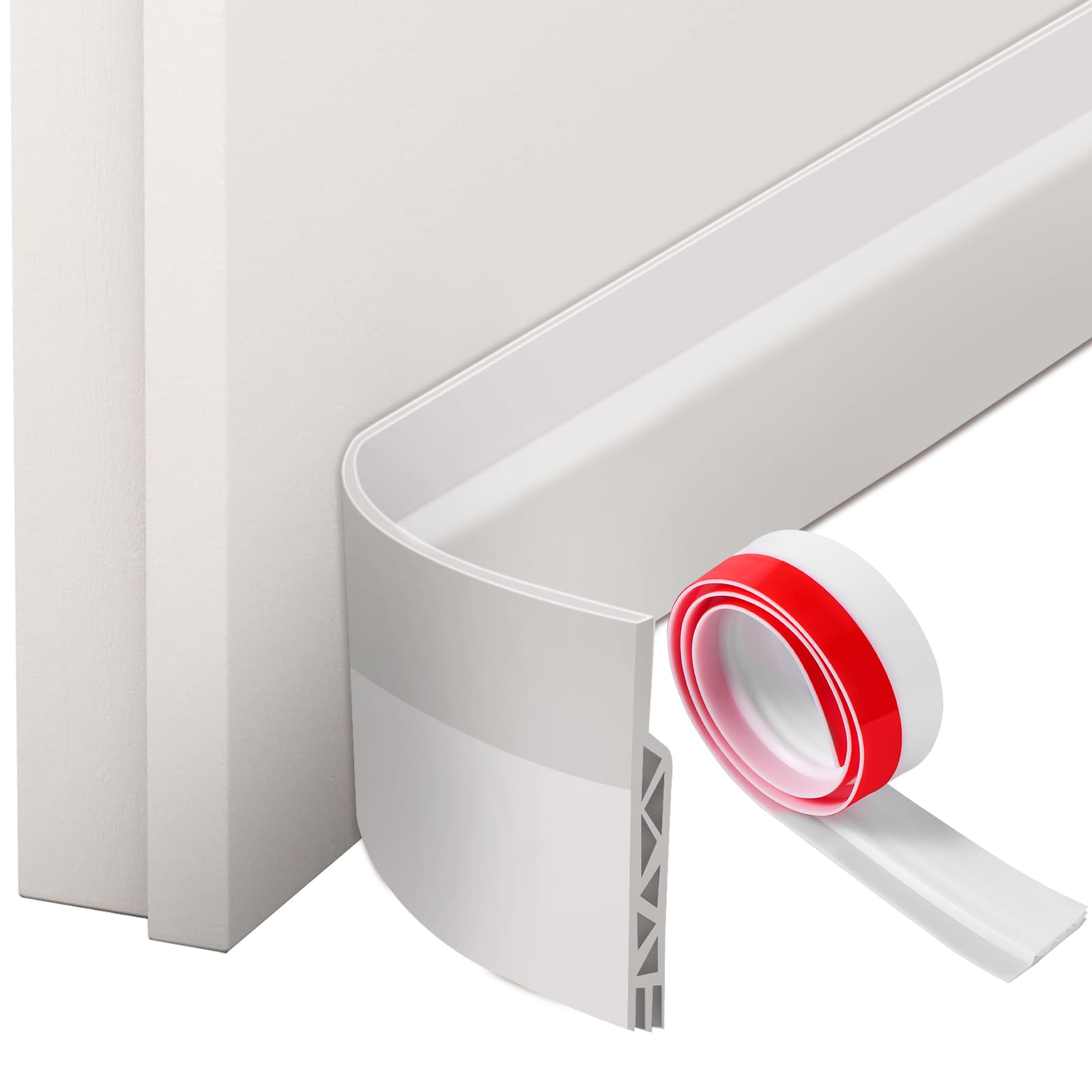 OderraBurlete para Puertas de Entrada 100 cm - Aislamiento Acústico y A Prueba de Viento - Ideal para Dormitorios y Puertas Exteriores (Blanco)