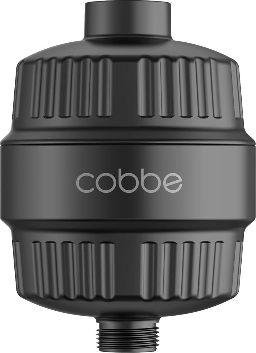 Cobbe HD HEAVY DUTY High Output Shower Filter – 99% REMOVAL Shower Head Filter for Hard Water, Heavy Metals, Chlorine and Harmful Substance, Improve your skin and hair - Black