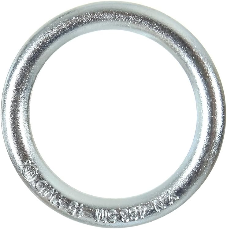 Fusion Climb 5-Inch Drop Forged Stainless Steel O-Ring - Heavy-Duty Silver