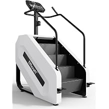 EFFICRAFT Stairmaster Machine with LED Screen, Commercial Grade Stair Climber, 15 Speed Levels Stair Master for Exercise at Home, 30-164 Steps/Min, White Iron Shell