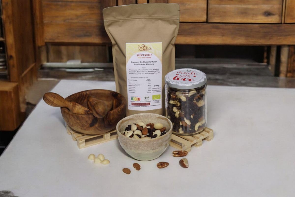 Müsli Mühle Bio Frucht-Nuss Mischung – Nüsse & Trockenfrüchte – 2500g | Für Müsli & als Snack – Nussmischung aus Weinbeeren, Mandeln, Paranüssen, Korinthen & mehr – ballaststoffreiche Proteinquelle
