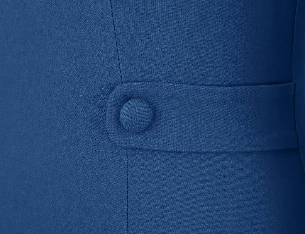 MUXXN Women's 1950s Retro 3/4 Sleeve V Neck Midi Sheath Vintage Cocktail Work Pencil Dresses - Image 7