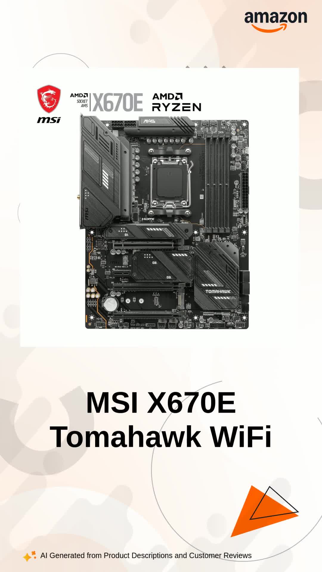 MSI MAG X670E Tomahawk WiFi Motherboard ATX