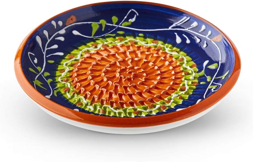 Garlic Grater Plate Ref 4. Handmade and Hand Painted in Cordoba, Spain