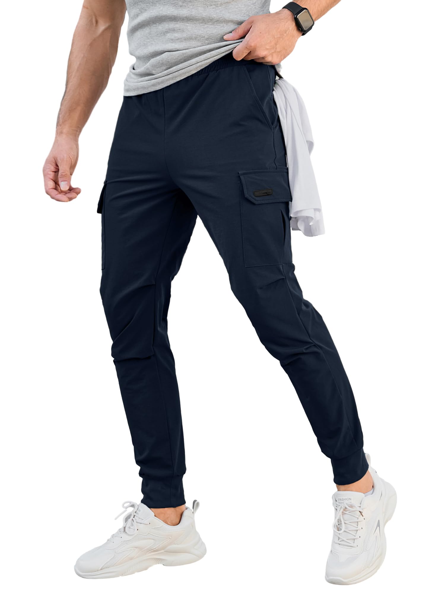 Men's Slim Fit Stretch Casual Cargo Joggers