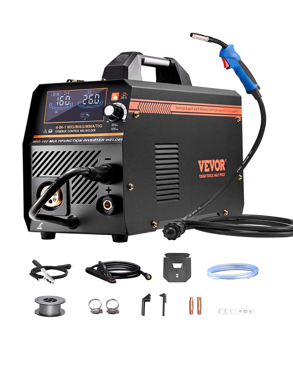 VEVOR 4-in-1 160A MIG Welder