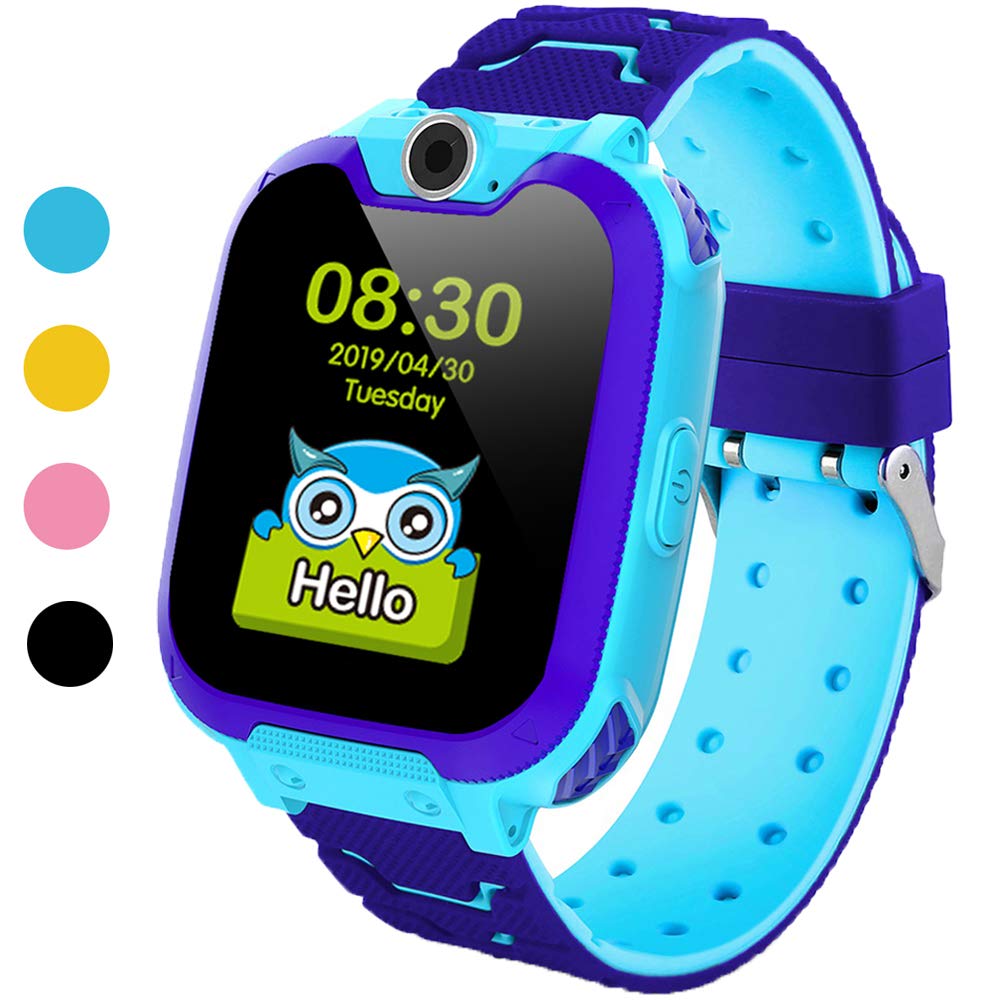 Kids Smart Watch for Boys Girls - Kids Watches with Games - 1.44'' HD Touch Screen Smartwatch for Children with SOS Call Camera Music Player Game Alarm (Blue)