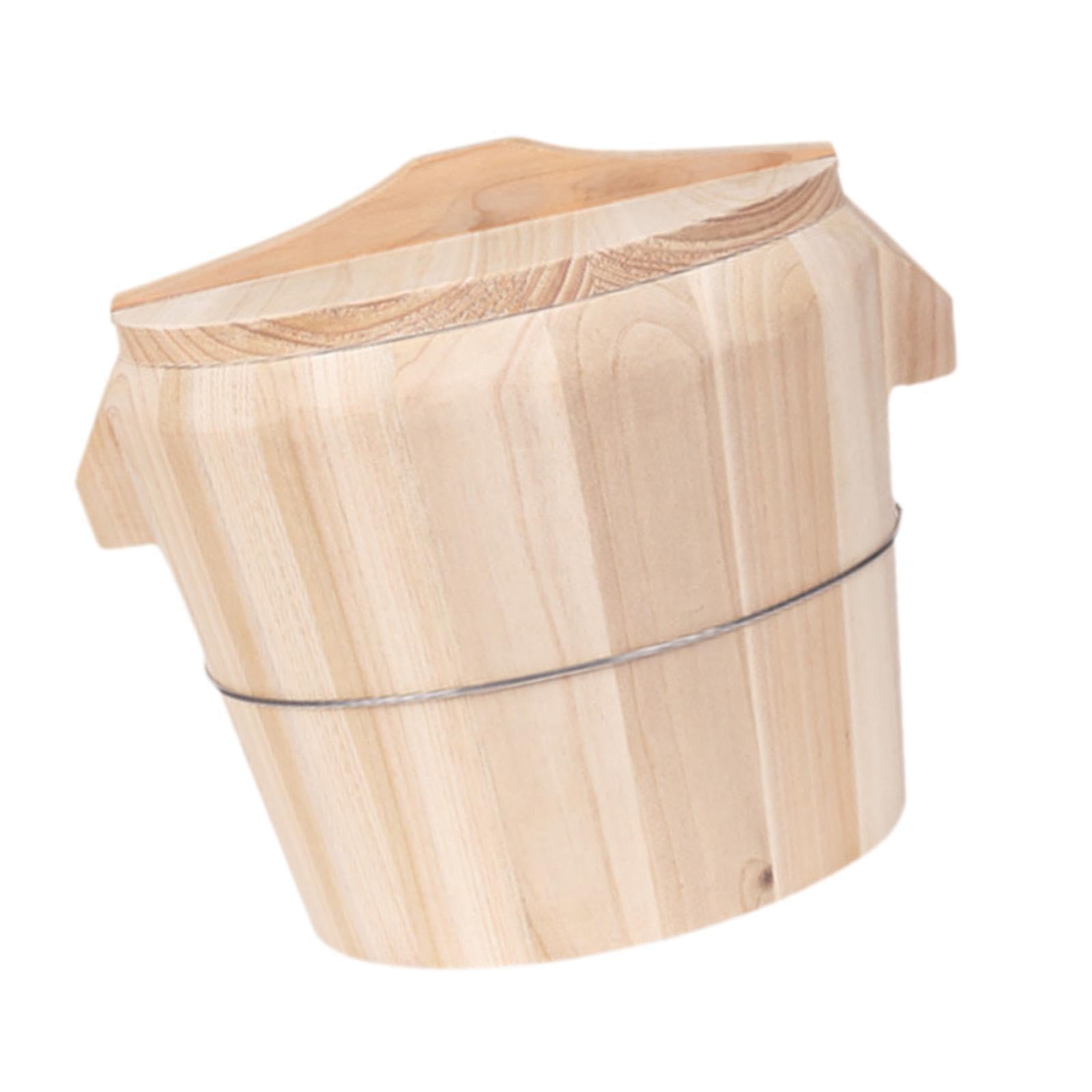 Reis-Eimer aus Holz – 27 cm großes Servierfass mit Deckel für gedämpften Reis, Tofu, Pudding und Sushi – unverzichtbares Küchenwerkzeug für perfektes Kochen