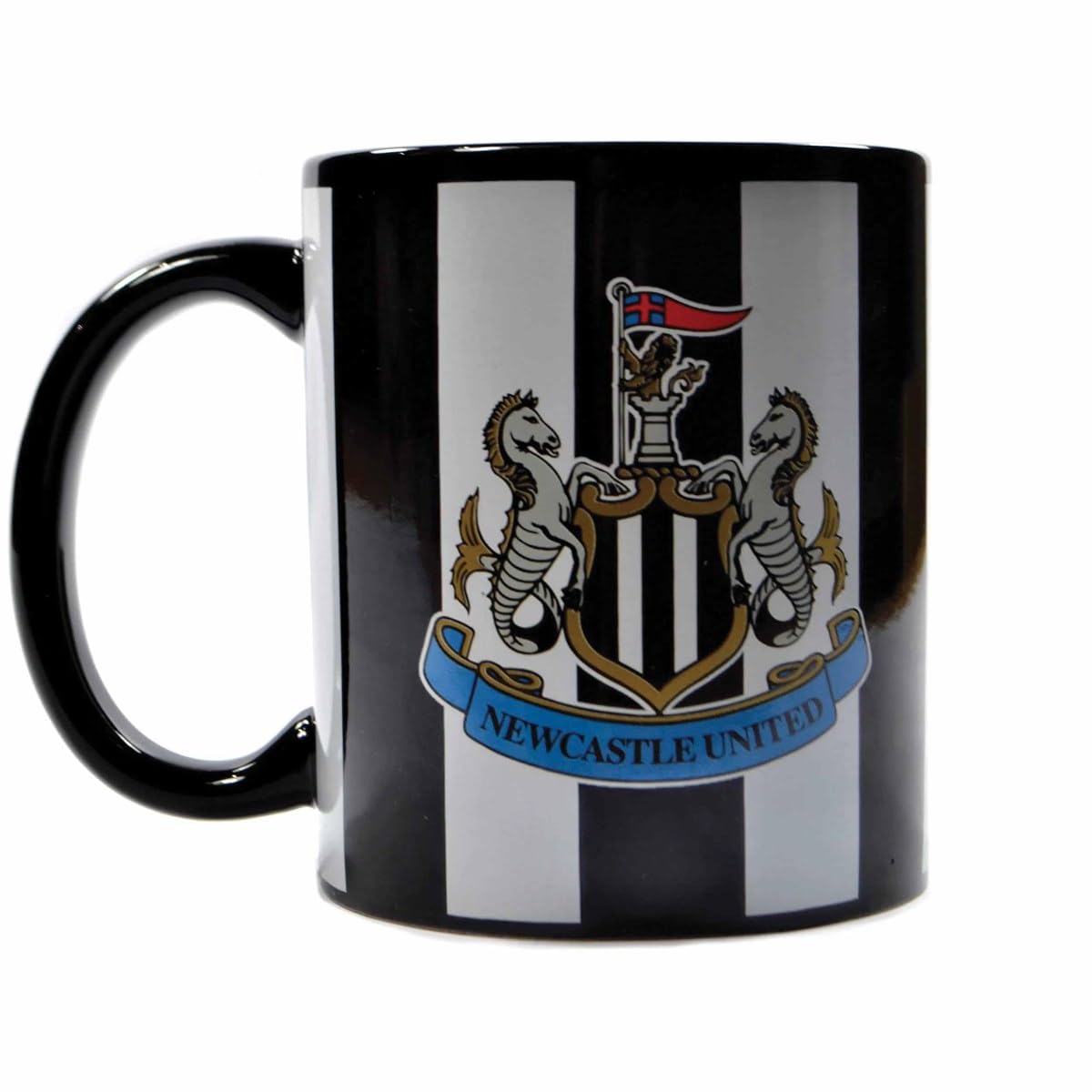 Hy-Pro Officially Licensed Newcastle United F.C. Mug –11 Ounces Ceramic, Tea, Coffee, Hot Chocolate, Cup, Merchandise, The Magpies, Great Football Gift Idea, for Kids and Adults