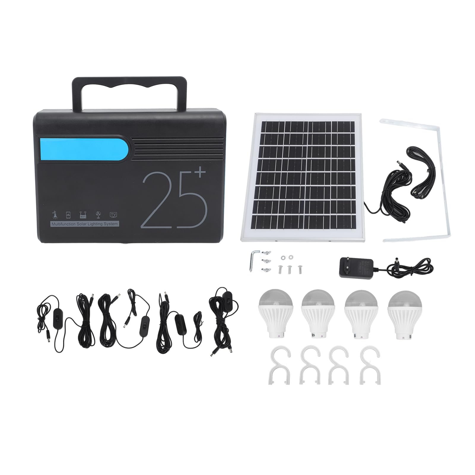 Estación de Energía Portátil, Generador Solar de 12 V, Batería