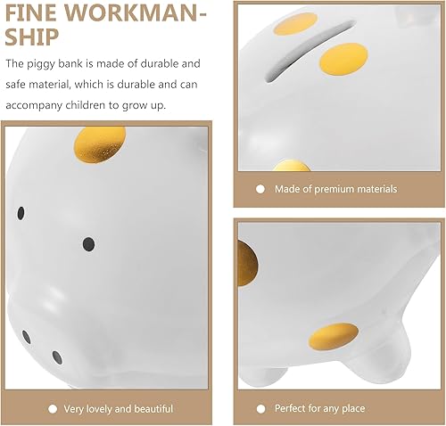 Miniatura 2 de Homoyoyo Alcancía de cerámica para ahorrar dinero, bonita alcancía de cerdo para adultos, debe romperse para abrir, alcancía de cerámica para niños
