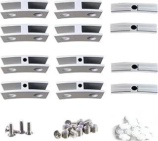 kingsea Round Fire Pit Wind Guard Clips, Wind Flame Guard Corner Glass Connector Kit for Thickness 5/16 Inch Glass, Outdoor Fire Pit Parts Replacement