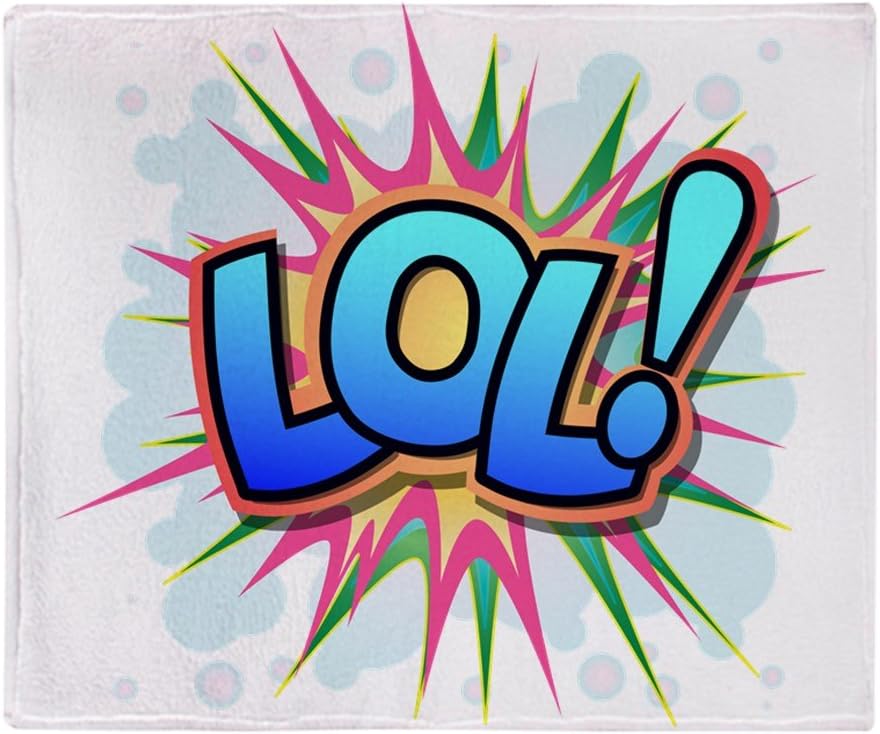 Truly Teague Stadium Throw Blanket Text Abbreviation LOL! Home & Kitchen