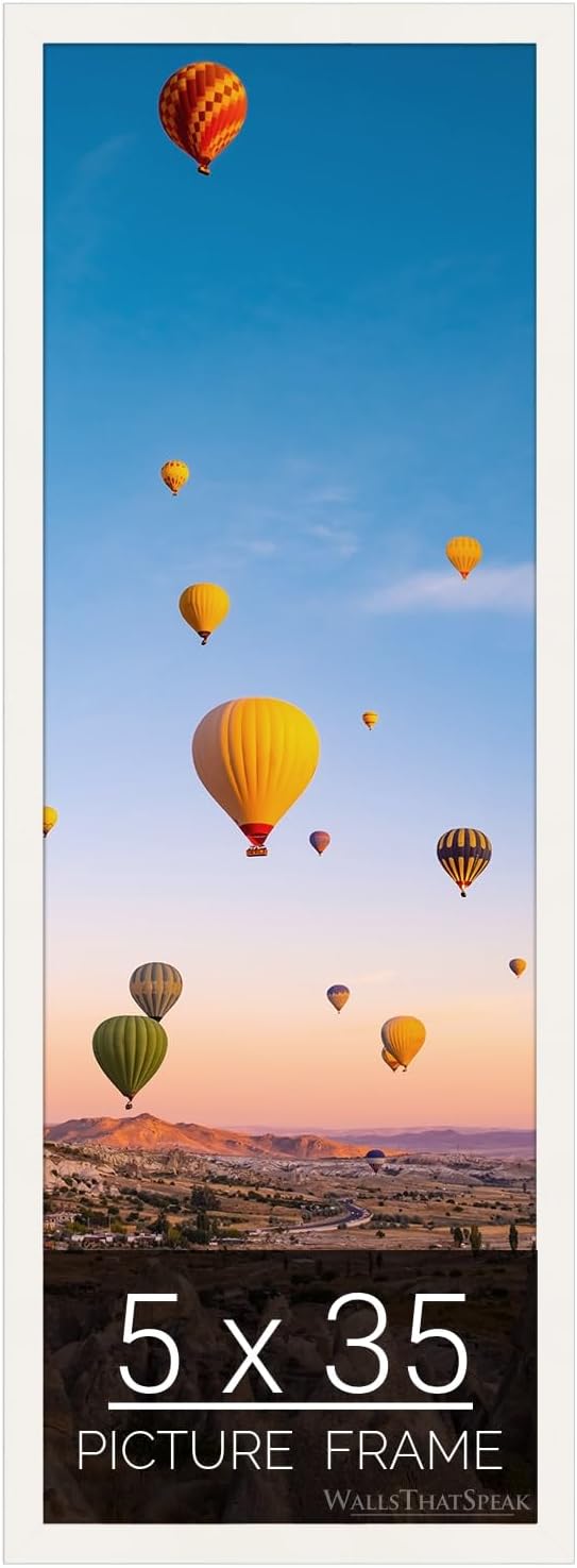 wallsthatspeak 5x35 white Picture Frame for Puzzles Posters Photos or Artwork