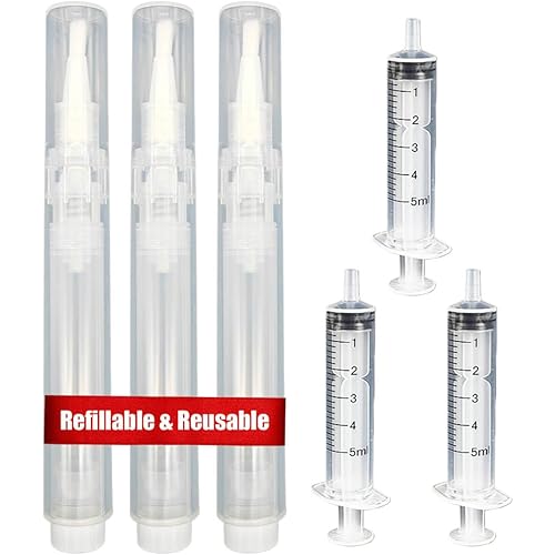 3 Pack 6ml Refillable Touch Up Paint Pens, Empty Paint Brush Pen for Walls, Small Brushes for Touch Ups, Furniture Surface Repair Cover Up Reusable Kits