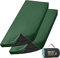 Vista 9 de CYMULA Camping Cot Mattress 3in Memory Foam Sleeping Pad,Soft Warm Non-Slip Camping Mattress Topper with Retaining for Adults,Portable Roll up Pad