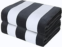 Vista 11 de Exclusivo Mezcla Paquete de 2 toallas de playa grandes de algodón de 30 x 60 pulgadas, súper absorbentes, suaves y suaves, para piscina (azul)