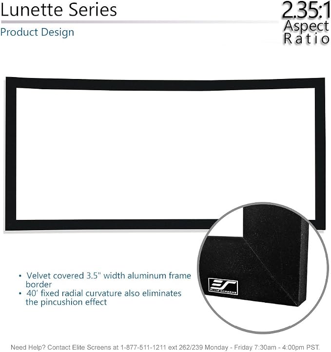 Pantalla de proyector curva Elite Screens 96 pulgadas miniatura 3