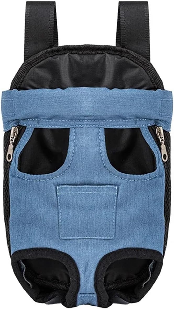 Outdoor Dog Bag Camouflage Breathable Backpack for Dog Travel Puppy Transport Vehicle Pet Mesh Carrying(Denim S PocketB,M-in 3.5kg)