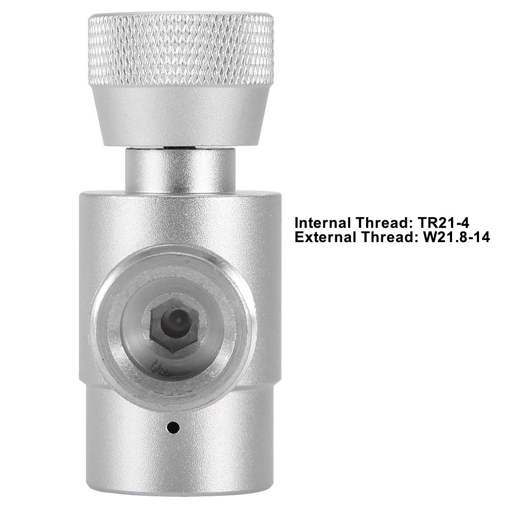 Adattatore Ricarica CO2 Per SodaStream - Versione Argento Senza Manometro - Filettatura TR21-4 / W21.8-14