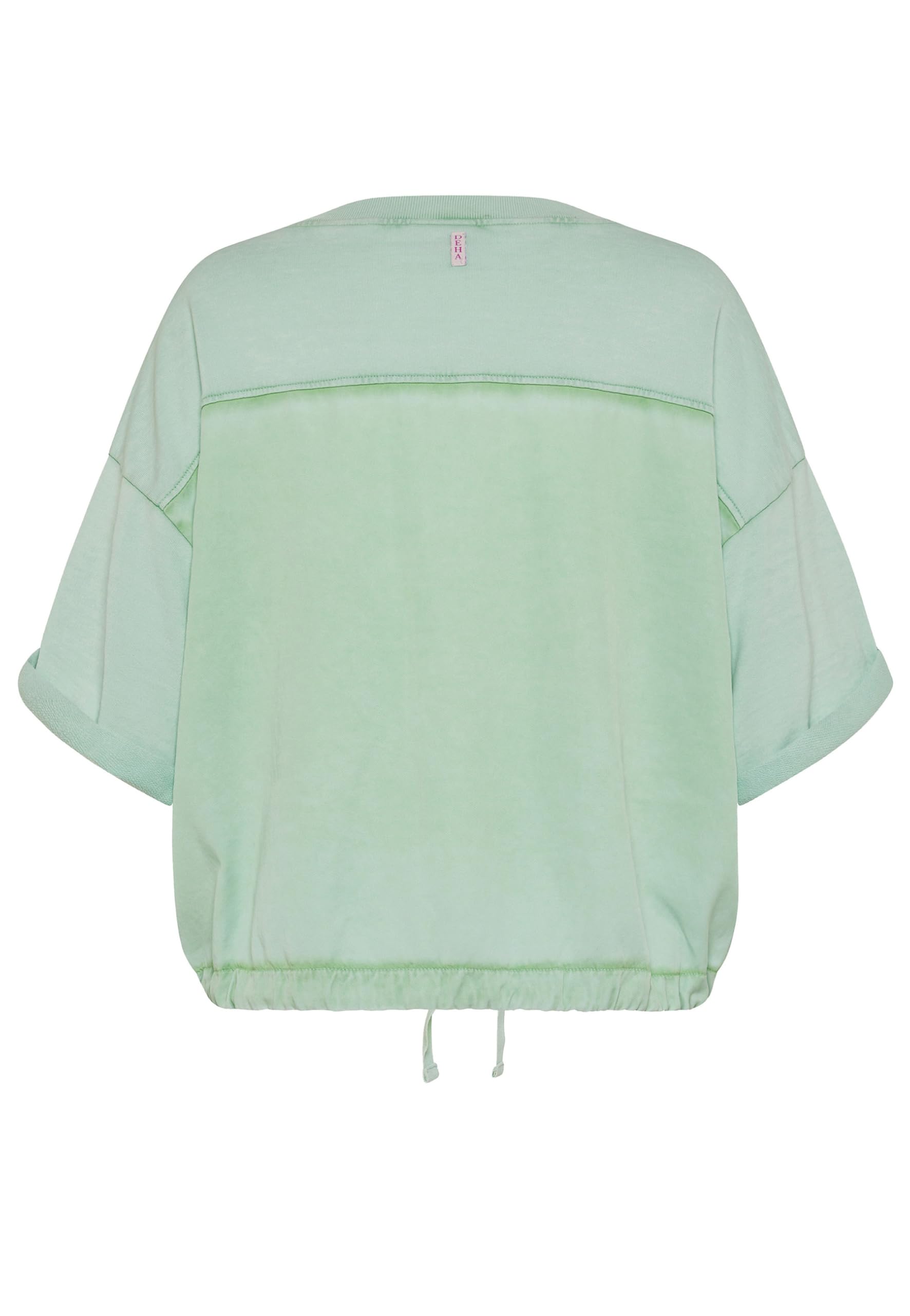 DEHA - Felpa Faded Sweatshirt Combined with Lyocell Twill in Cotone per Donna