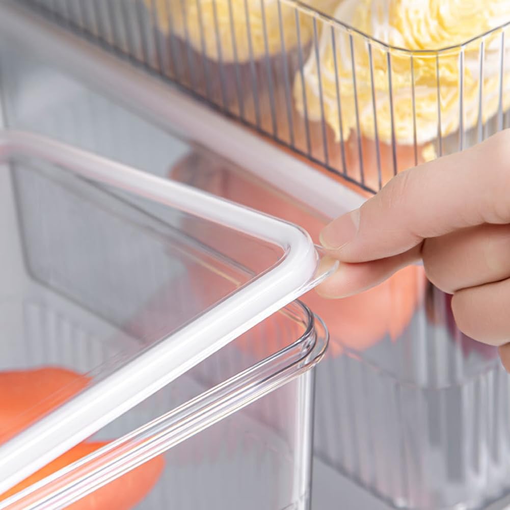 Obstkörbe for die Küche, unentbehrlicher Frischhaltebehälter for Gemüse und Obst, normale Küchen- und Kühlschrankbox