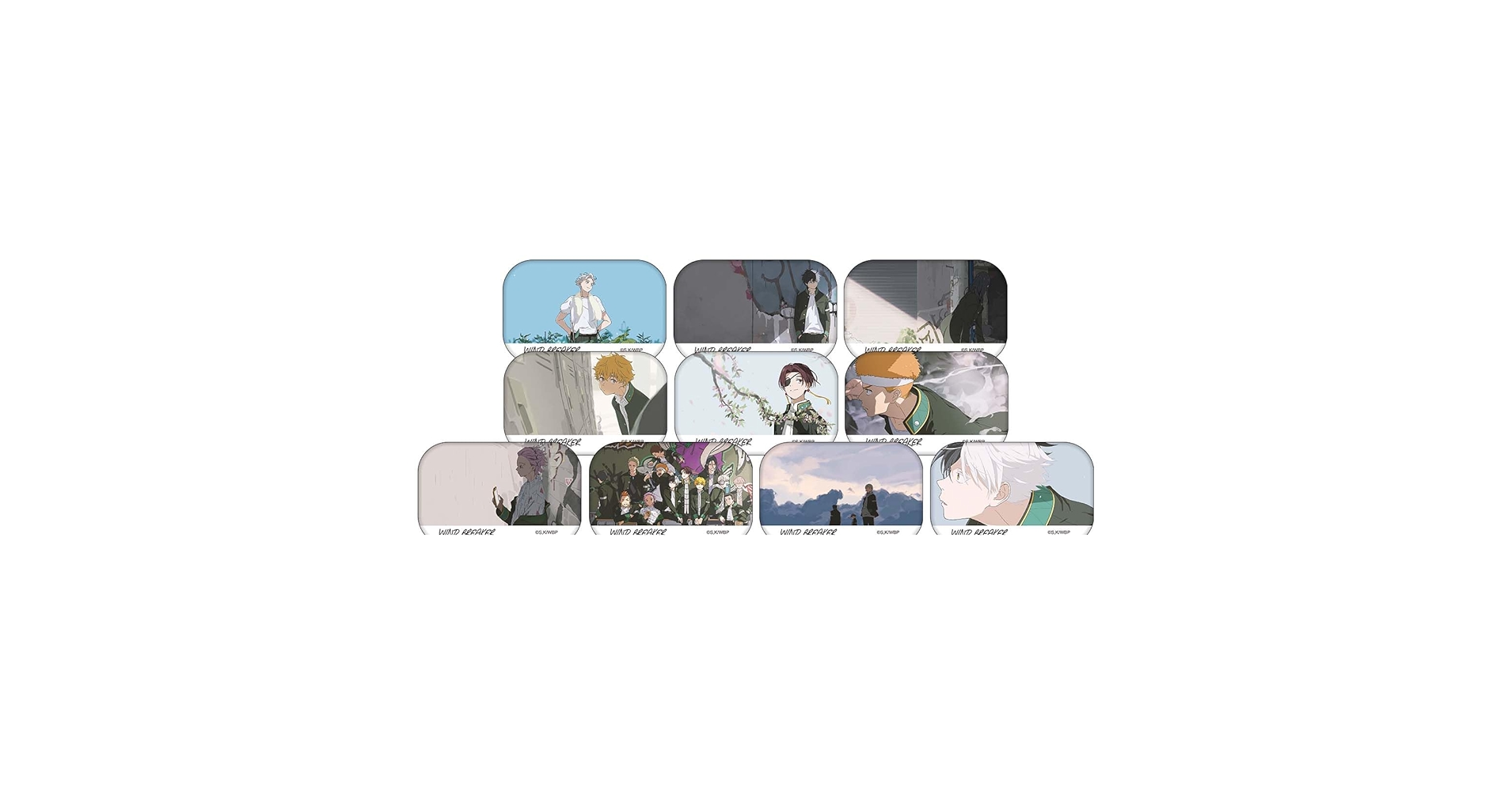【新品未使用】 WIND BREAKER　TSUTAYA　マットスクエア缶バッジ Amazon.co.jp: 《予約》WIND BREAKER ED場面写マットスクエア缶